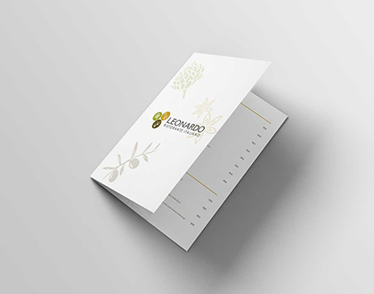 LEONARDO RESTAURANT MENU DESIGN - IDK IT SOLUTIONS